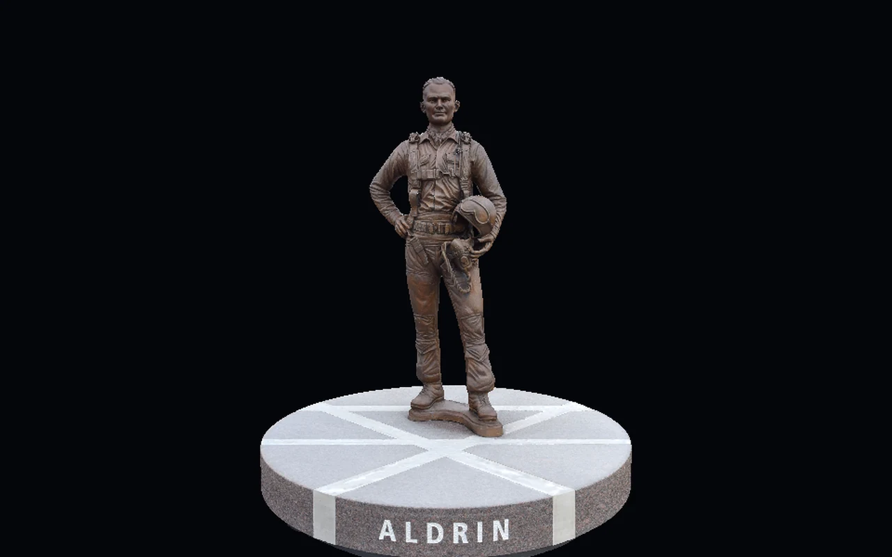 Photogrammetry reconstruction of the Buzz Aldrin monument at Texas A&M RELLIS